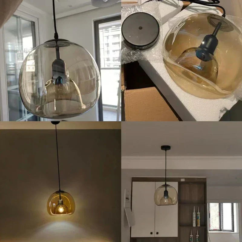 Maliben | Lumiglow Pendant Light - Contemporary Glass Hanging Lamp For Luxurious Interiors