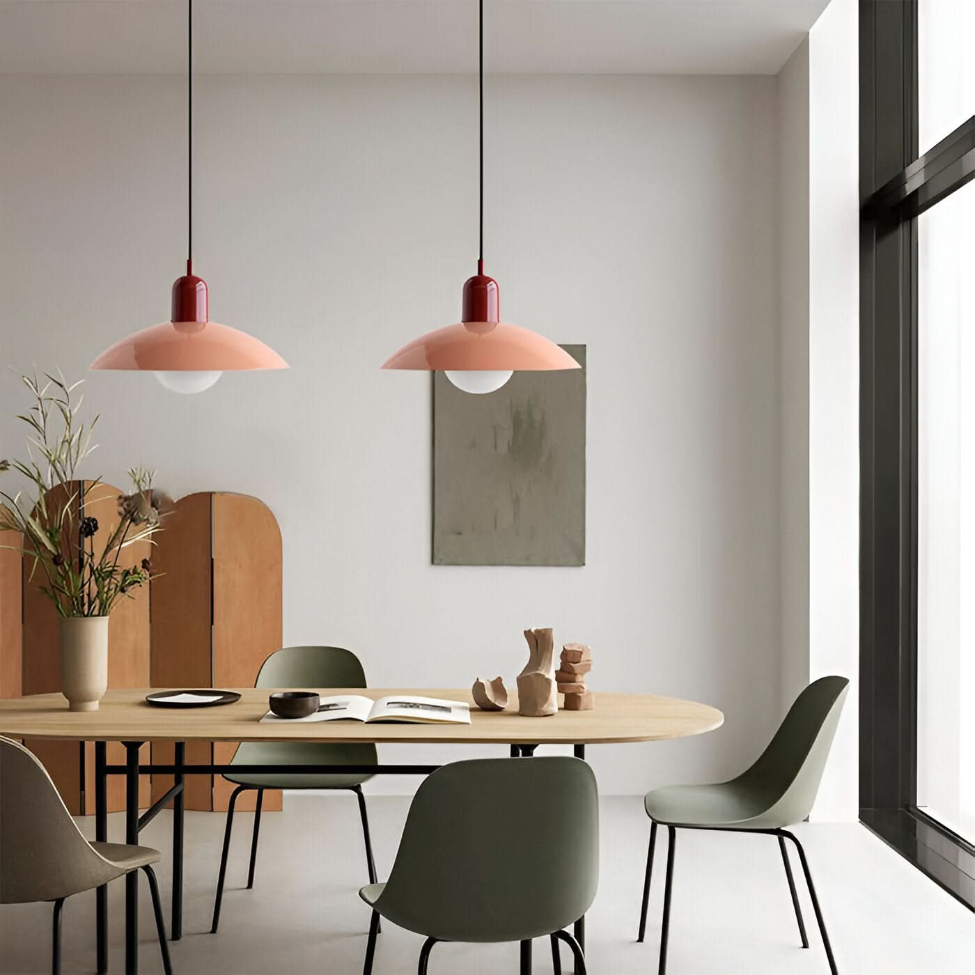 Maliben | Modern Macaron Bauhaus Pendant Light – Iron Shade