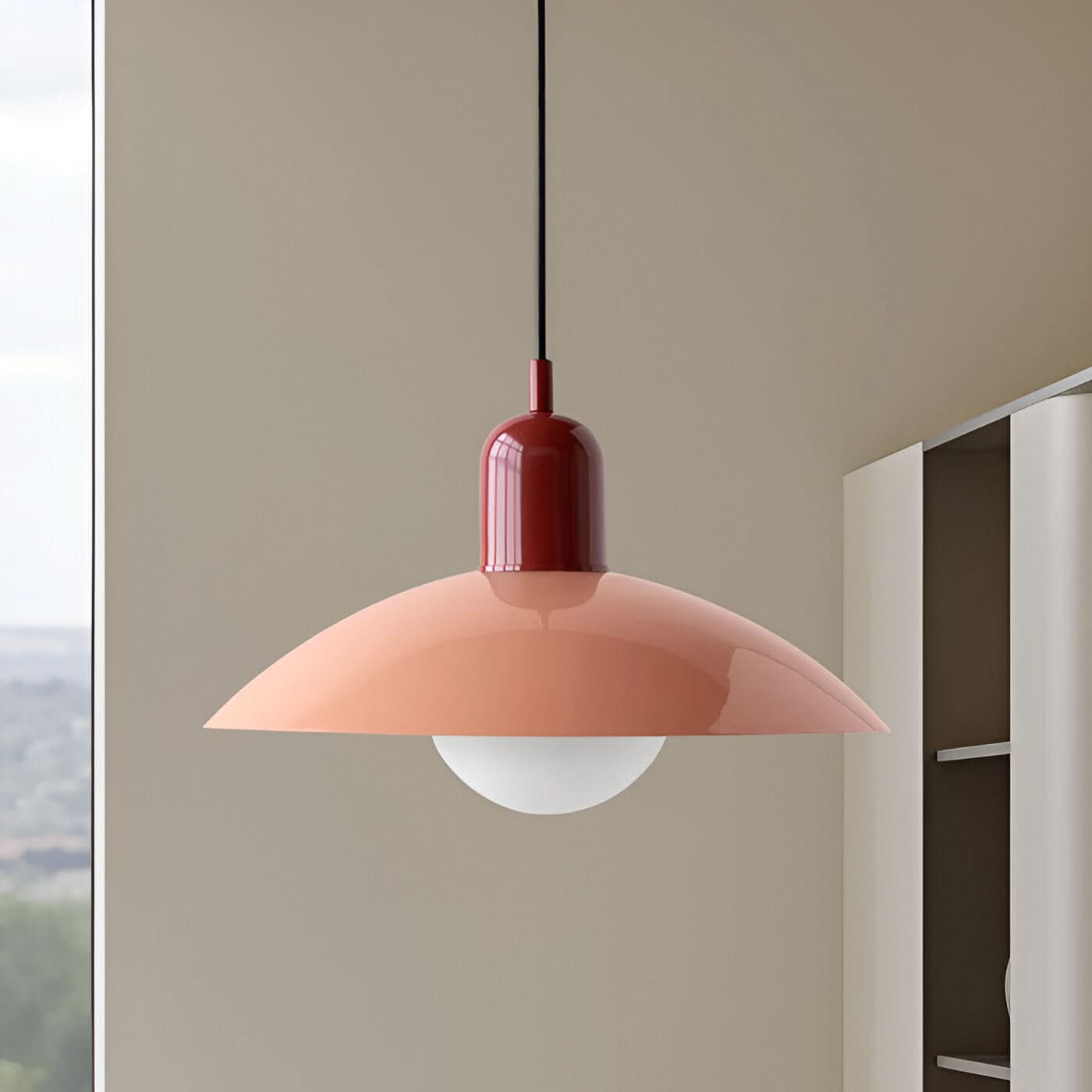 Maliben | Modern Macaron Bauhaus Pendant Light – Iron Shade