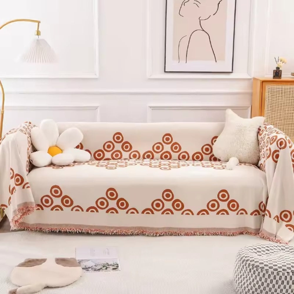 Maliben | Circa Bloom Patterned Chenille Sofa Cover