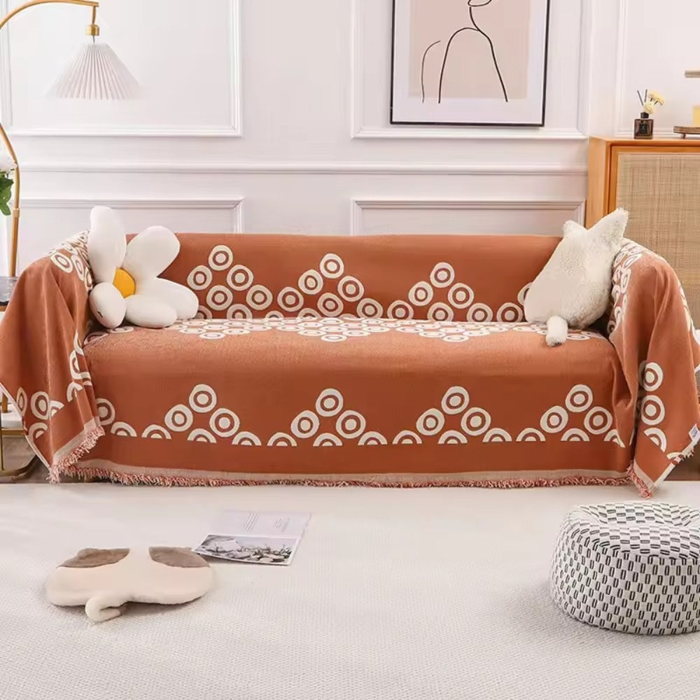 Maliben | Circa Bloom Patterned Chenille Sofa Cover