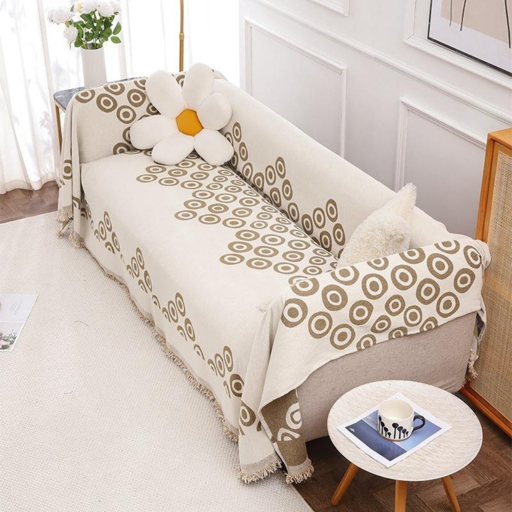 Maliben | Circa Bloom Patterned Chenille Sofa Cover