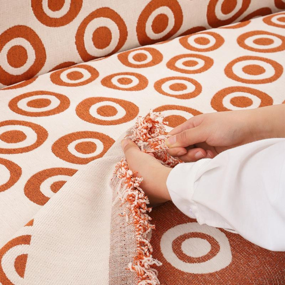 Maliben | Circa Bloom Patterned Chenille Sofa Cover