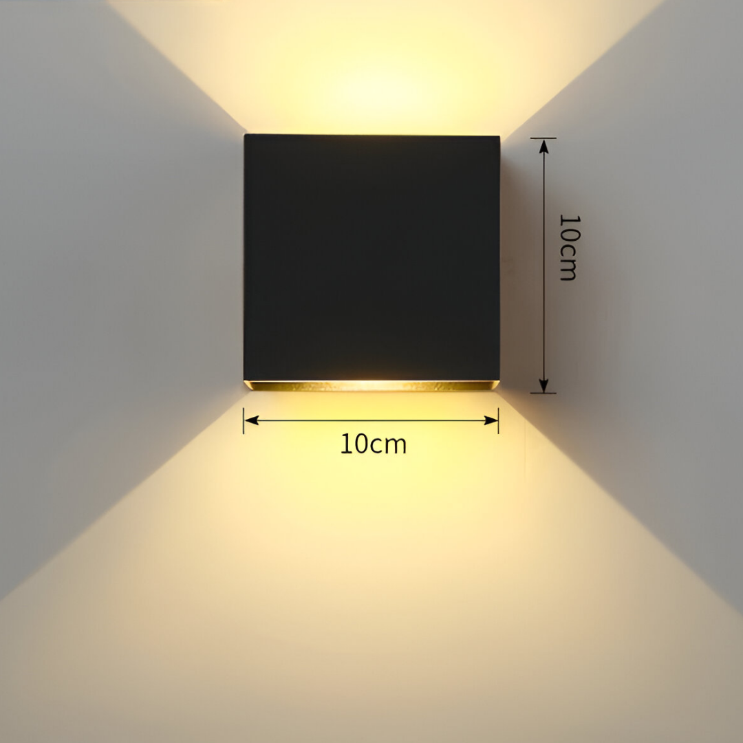 Maliben | Led Wall Lamp Nordivia | Usb & Cable Operation | Double Light Color | Aluminum & Acrylic | 10x10x5 Cm