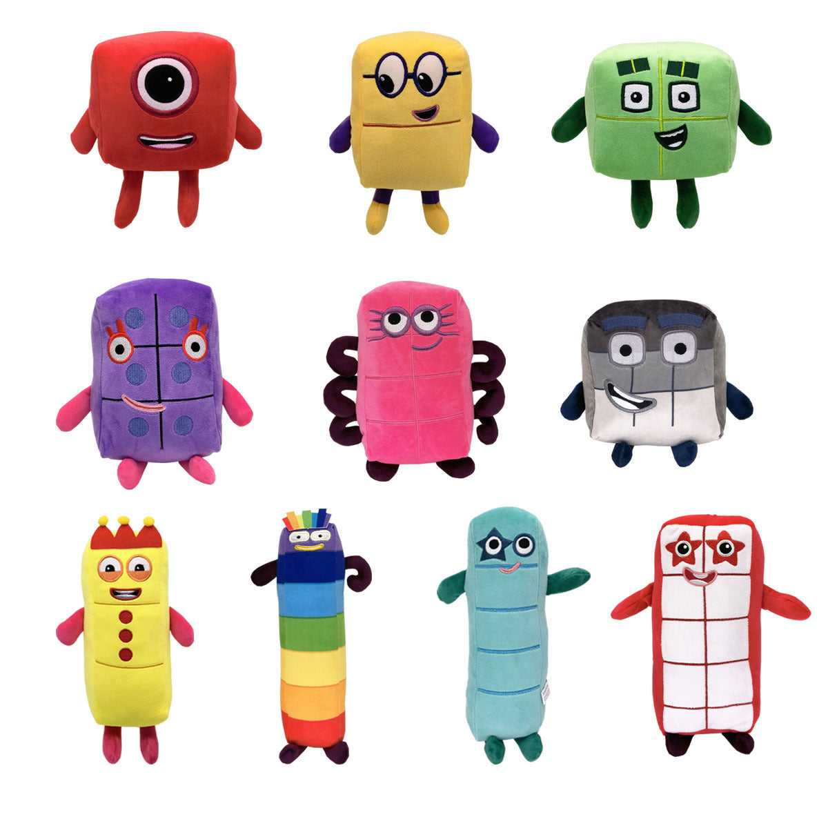 Maliben | Topclean | Leather Blocks Plush Doll - Fun Educational Numbers Toy For Children