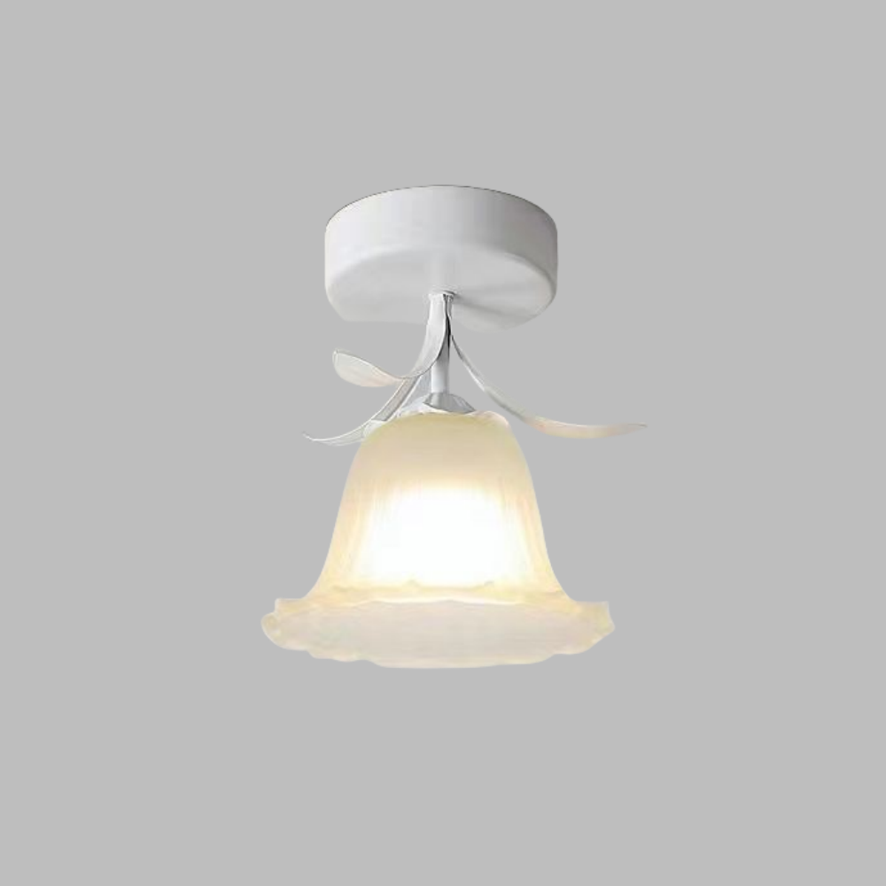 Maliben | Ceiling Light With Floral Glass Shade Design