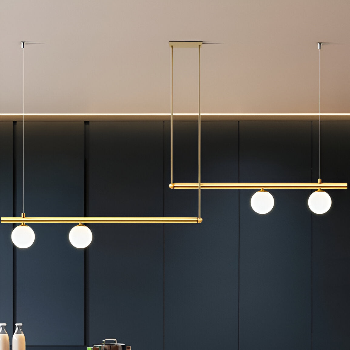 Maliben | Nordic Glass Linear Luxury Pendant Lamp