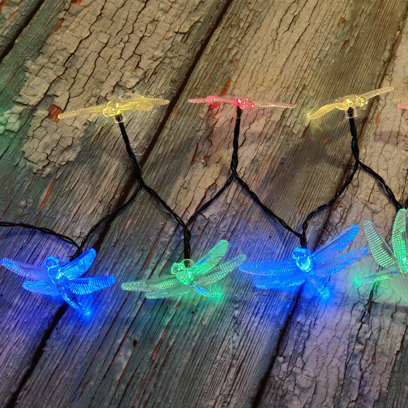 Maliben | Outdoor Solar Dragonfly Waterproof Led Lights Festival Party Decoration String Lights