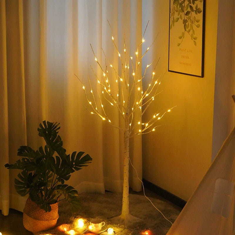 Led Tree Scene Decorative Light - Birch Tree Landscape Party Light