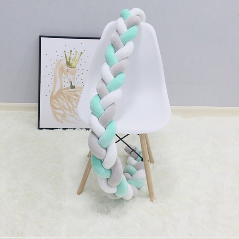 Maliben Handwoven Baby Crib Bumper Pillow — Braided, Non-Toxic