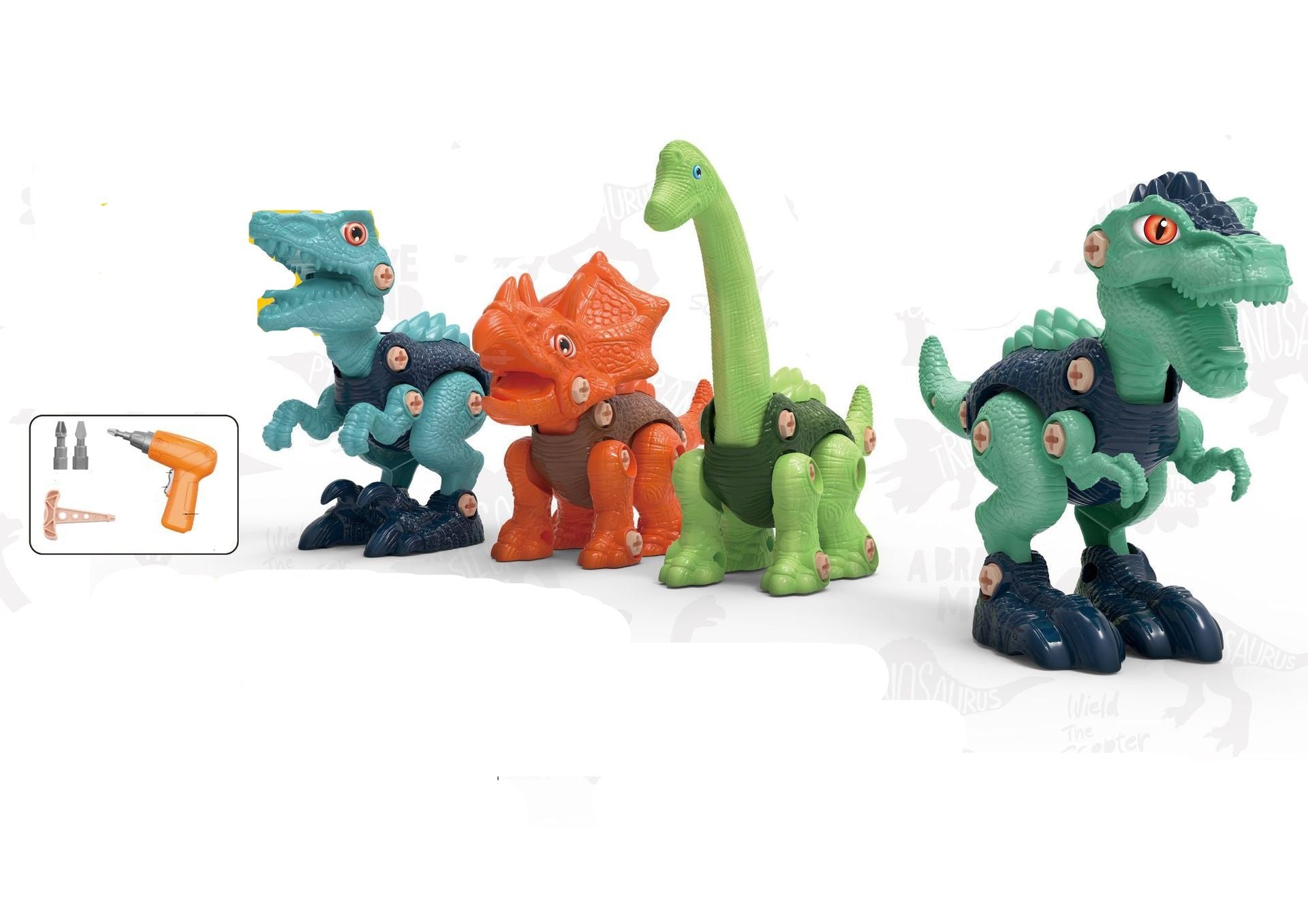 Maliben | Dinosaur Construction & Screw Playset
