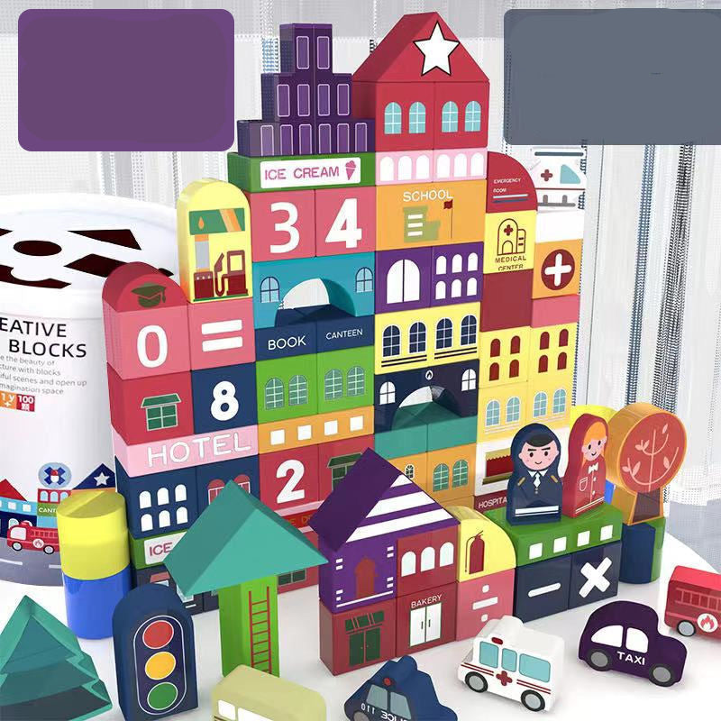 Maliben | City And Street Building Blocks For Kids With Practical Bucket