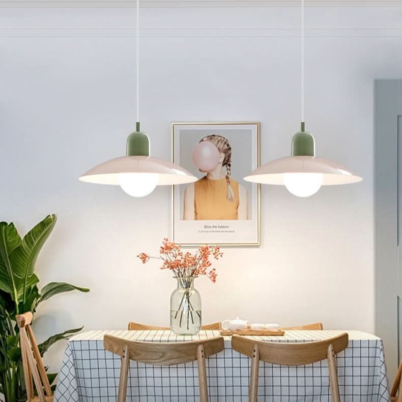 Maliben | Modern Macaron Bauhaus Pendant Light – Iron Shade