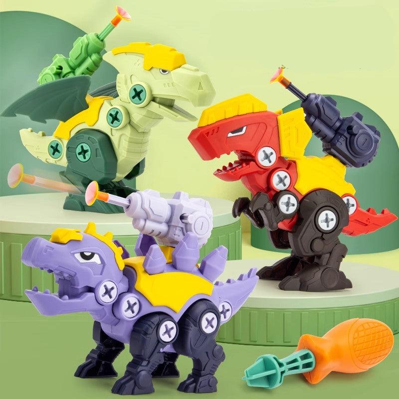 Maliben | Dinosaur Screws Playset With Suction Cup Cannon