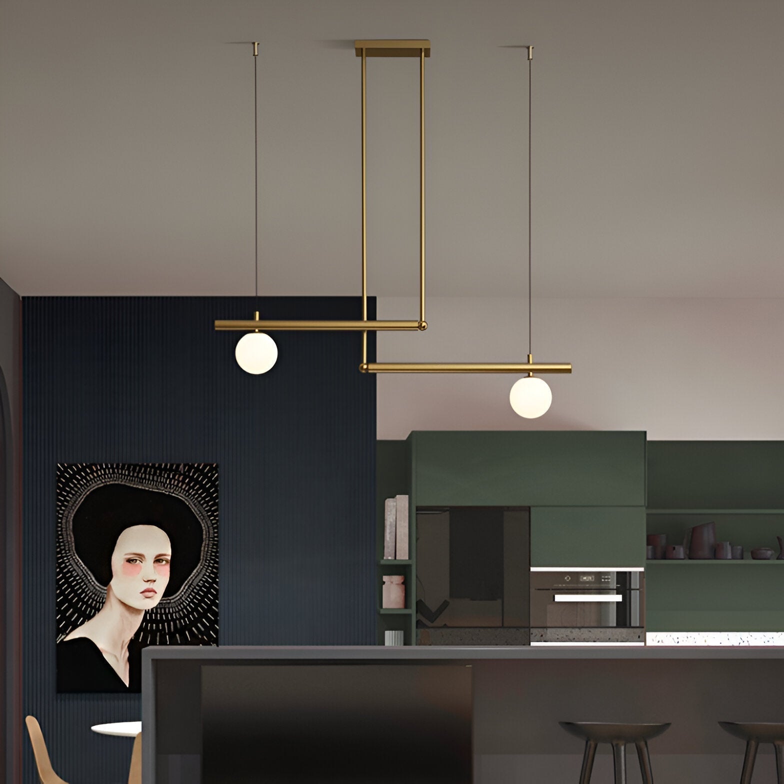 Maliben | Nordic Glass Linear Luxury Pendant Lamp