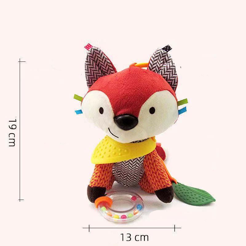 Maliben | Sensory Baby Plush Toy With Rattle And Silicone Attachment For Teething
