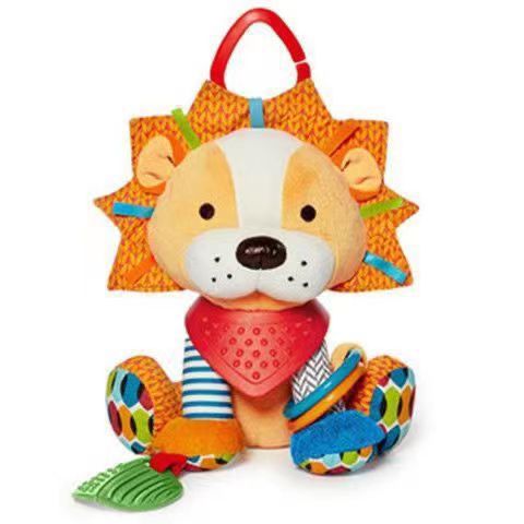 Maliben | Sensory Baby Plush Toy With Rattle And Silicone Attachment For Teething