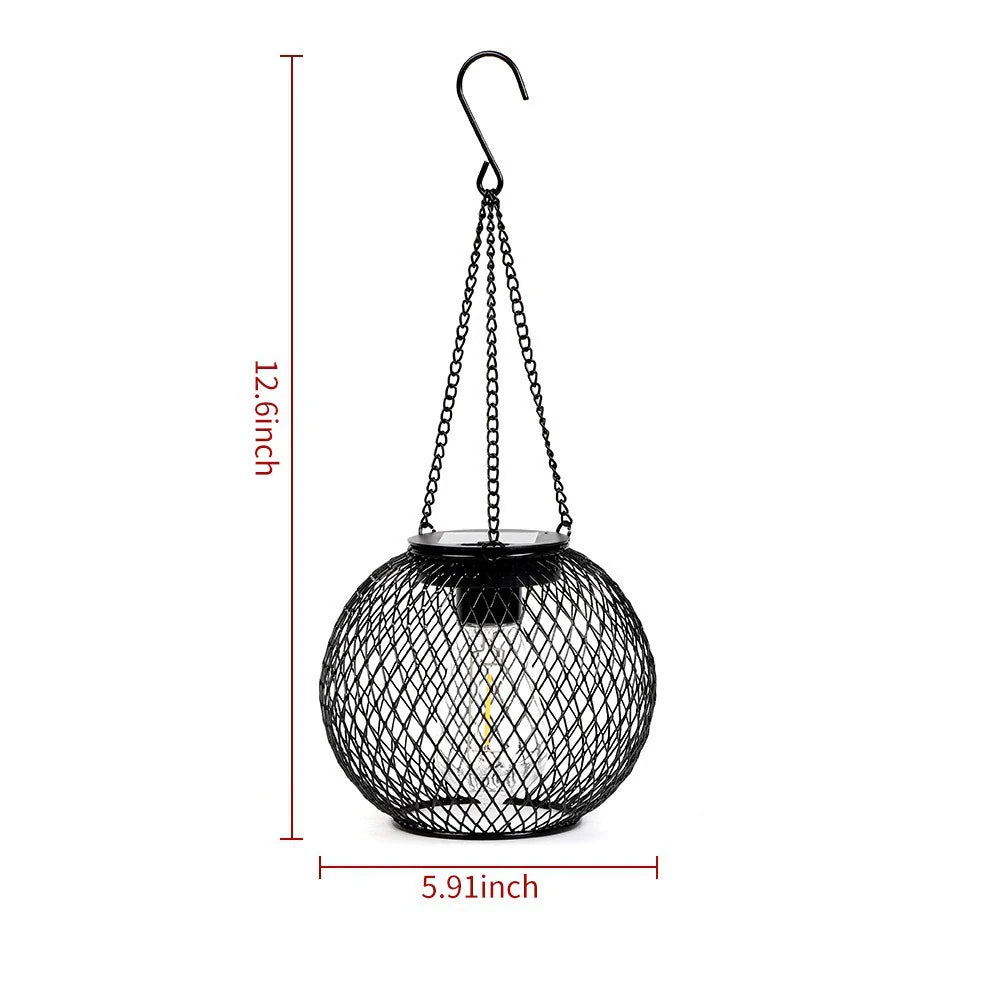 Solar Outdoor Garden Waterproof Hollow Hanging Light