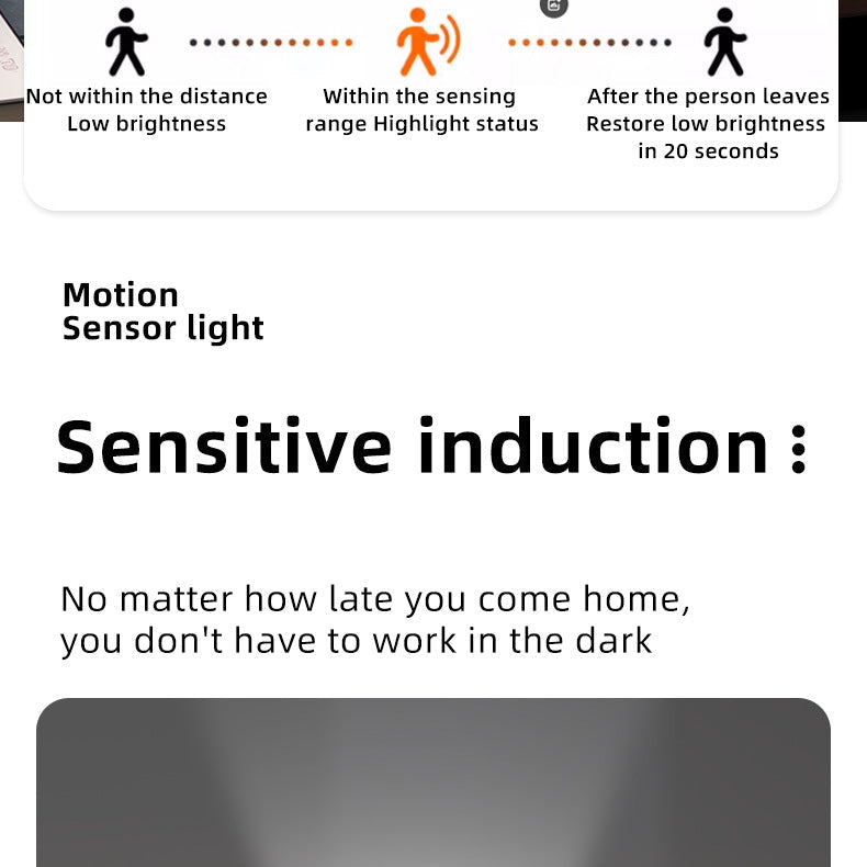 Rechargeable Motion Sensor Night Light With Flashlight