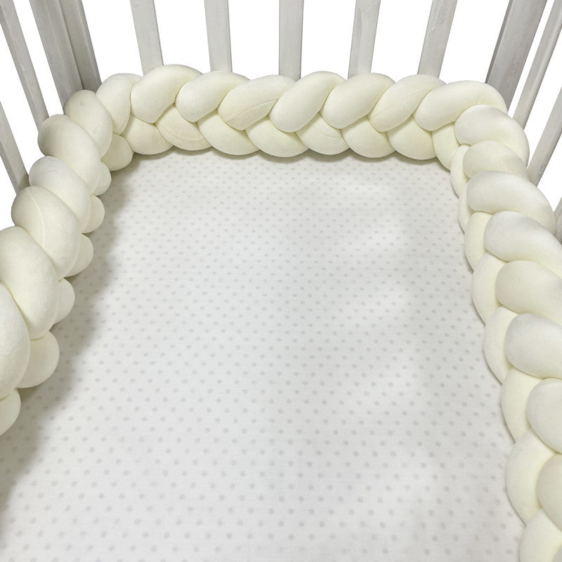 Maliben Handwoven Baby Crib Bumper Pillow — Braided, Non-Toxic