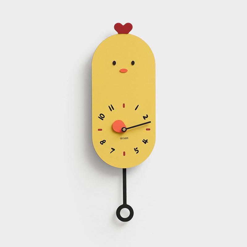 Maliben | Cute Chicken Kids Room Silent Wall Clock