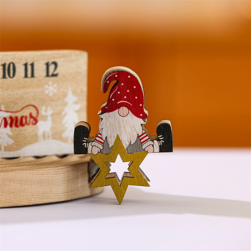 Wooden Christmas Old Man Countdown Calendar