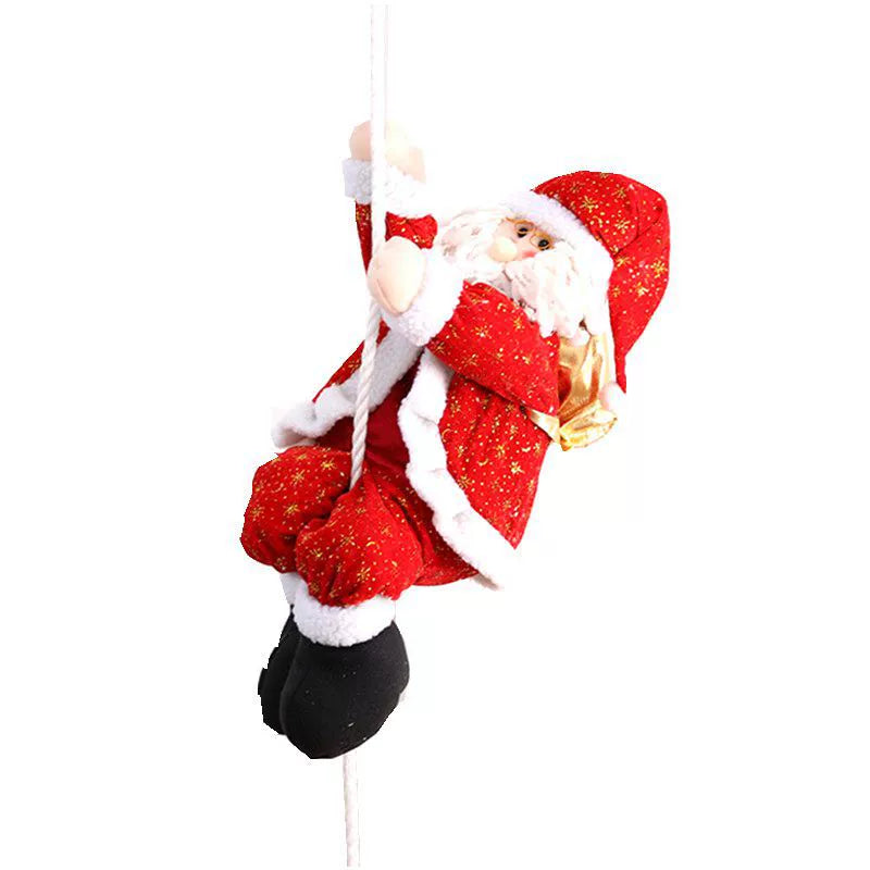 Electric Climbing Santa Claus Plush Ornament