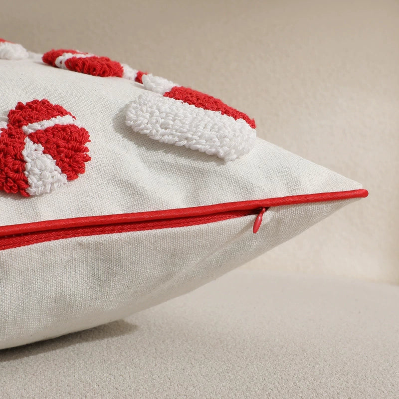 3d Tufted Velvet Christmas Throw Pillow