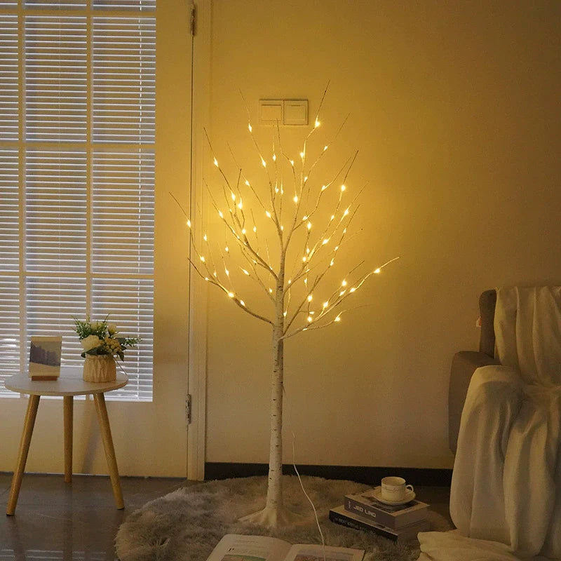 Led Tree Scene Decorative Light - Birch Tree Landscape Party Light