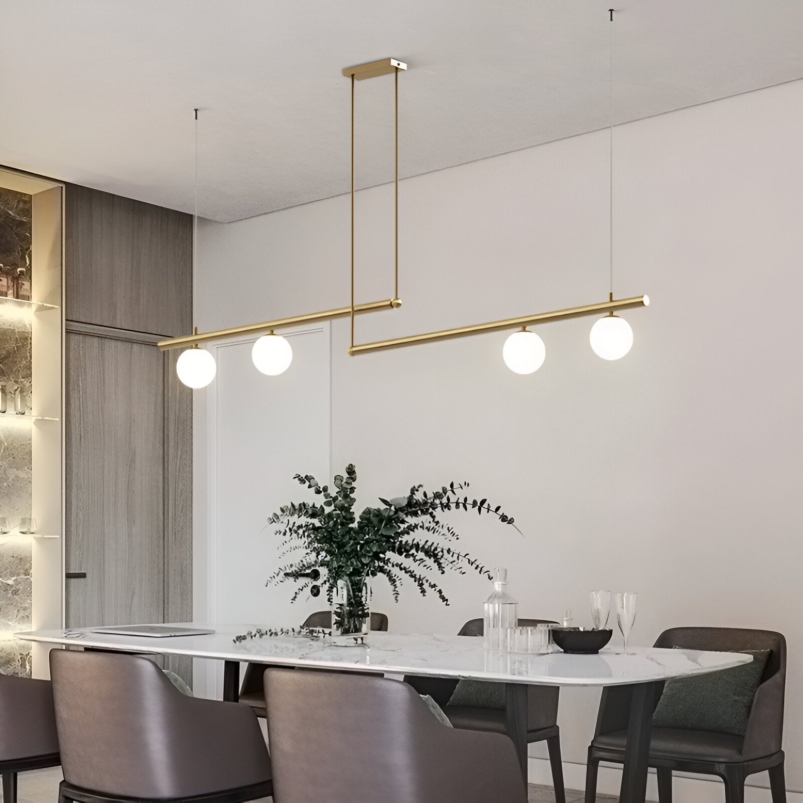 Maliben | Nordic Glass Linear Luxury Pendant Lamp