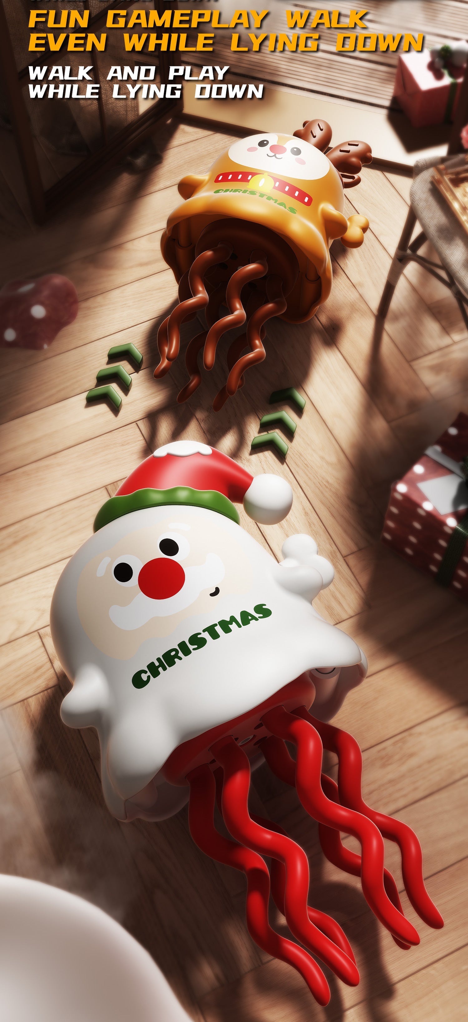 Wind Up Christmas Elk Twisting Dancing Toy