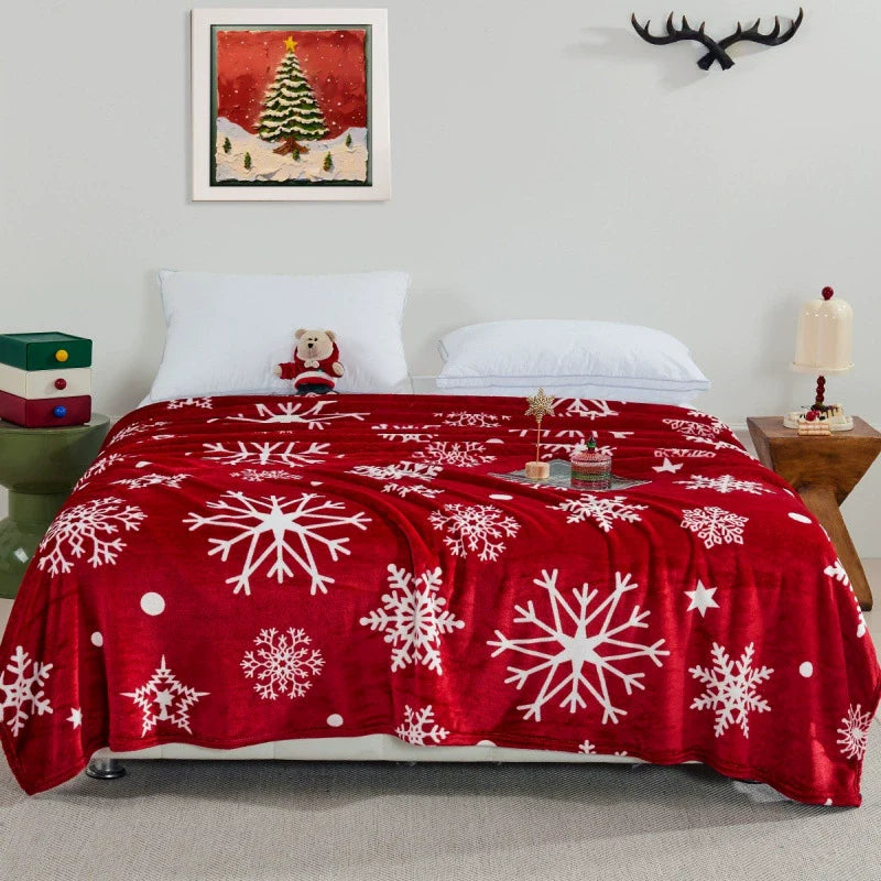 Christmas Double Sided Snowman Gingerbread Throw