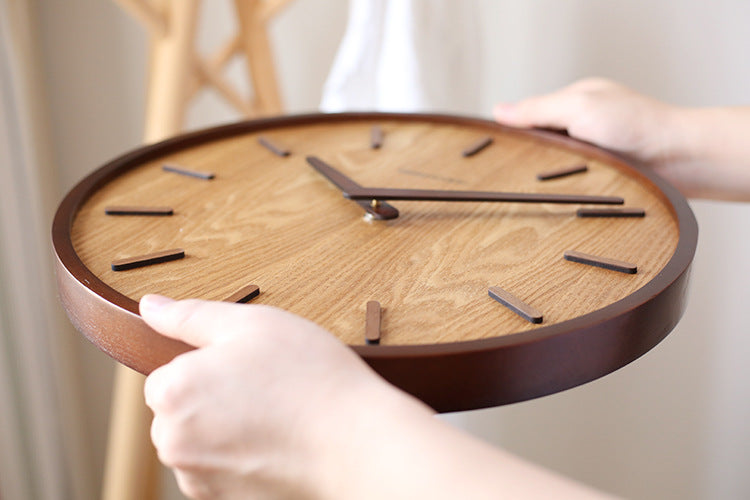 Maliben | Minimalistic Quiet Wooden Wall Clock 12 Inch