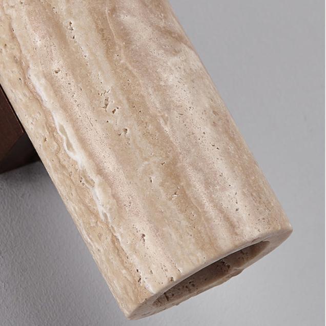 Maliben | TravertIne Wall Lamp in Japandi Tube Shape