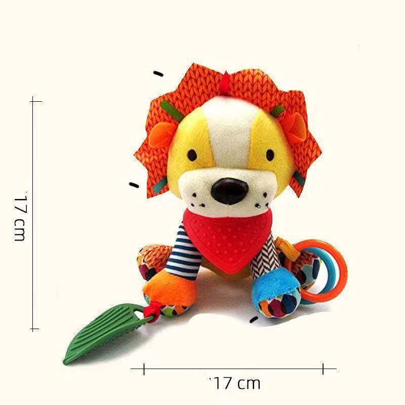 Maliben | Sensory Baby Plush Toy With Rattle And Silicone Attachment For Teething