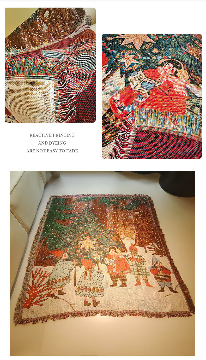 Christmas Tapestry Woven Sofa Full Cover