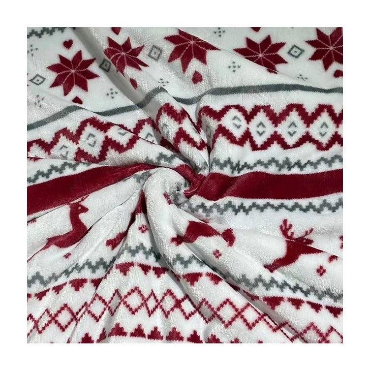 Christmas Double Layer Sherpa Flannel Blanket