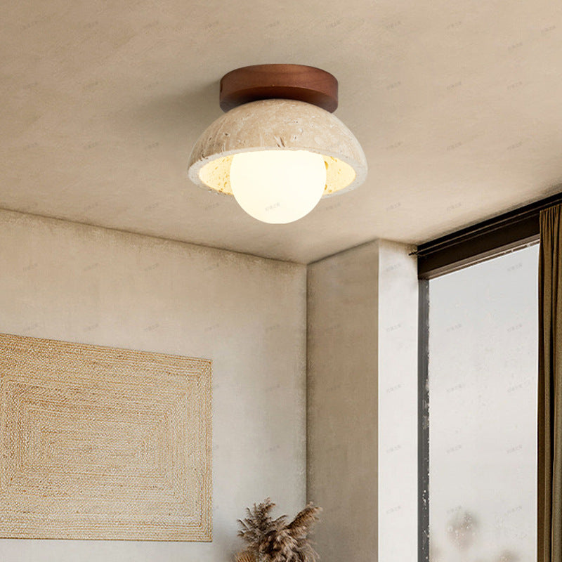 Maliben | Boho Travertine Natural Stone Led Wall Lamp