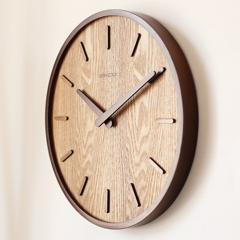 Maliben | Minimalistic Quiet Wooden Wall Clock 12 Inch