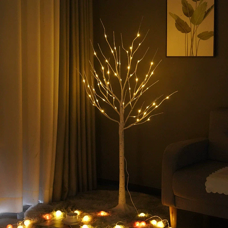 Led Tree Scene Decorative Light - Birch Tree Landscape Party Light