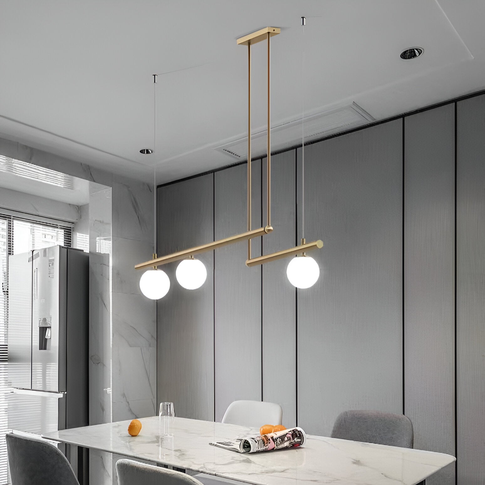 Maliben | Nordic Glass Linear Luxury Pendant Lamp