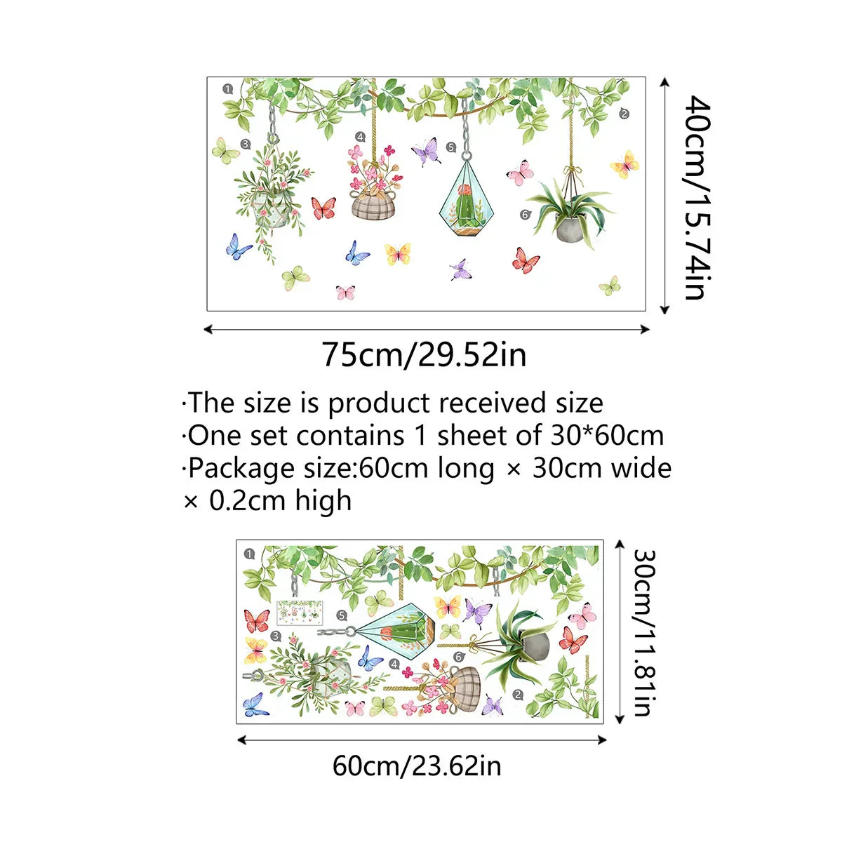 Maliben | 💐 Colorful Floral Bouquet Window Sticker 🖼️ (Removable Without Leaving Marks)