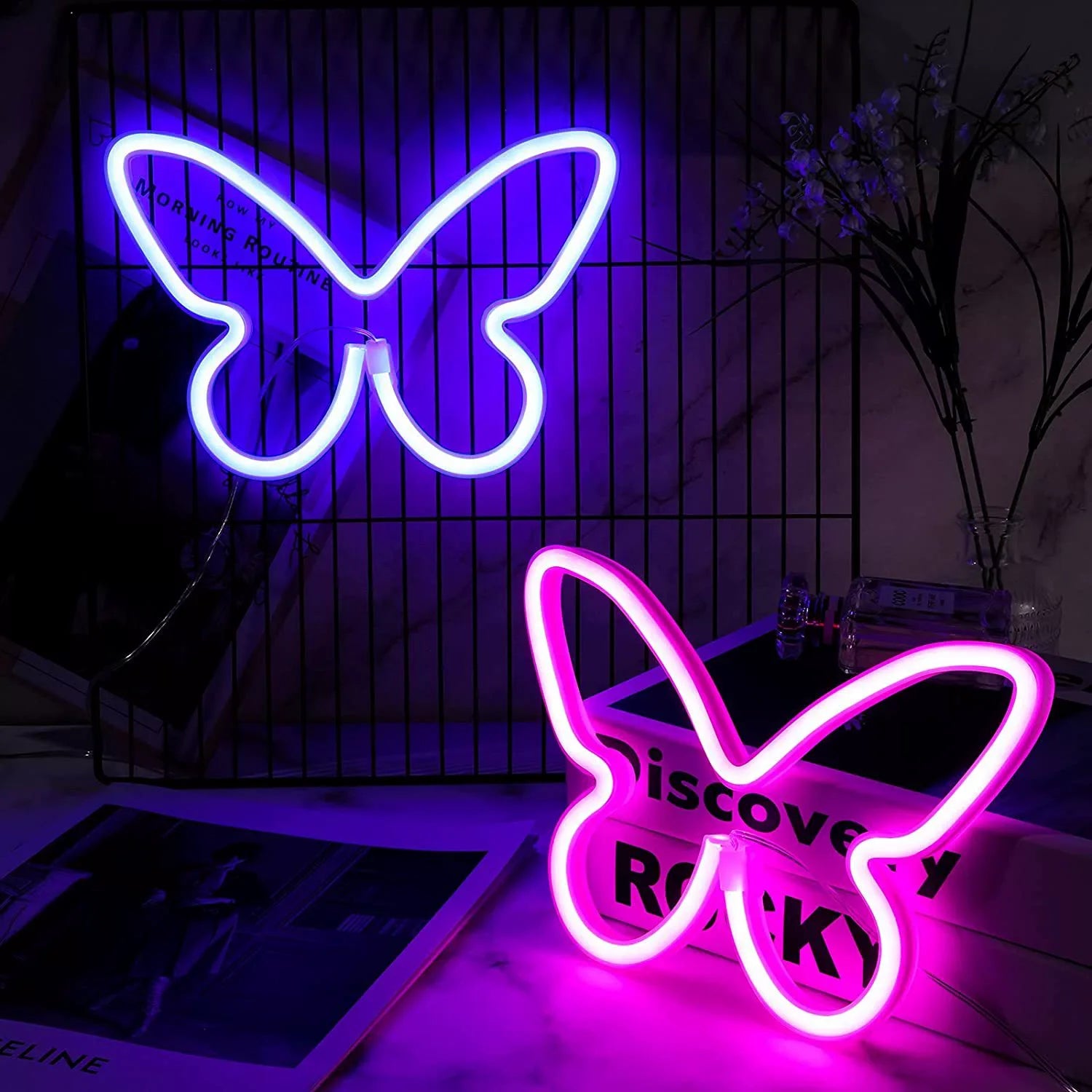 Led Butterfly Neon Wall Light