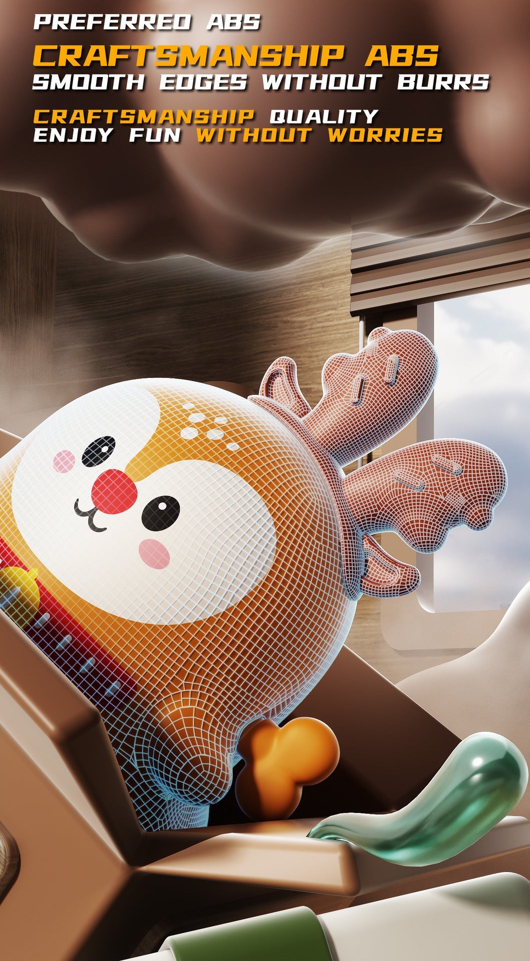 Wind Up Christmas Elk Twisting Dancing Toy