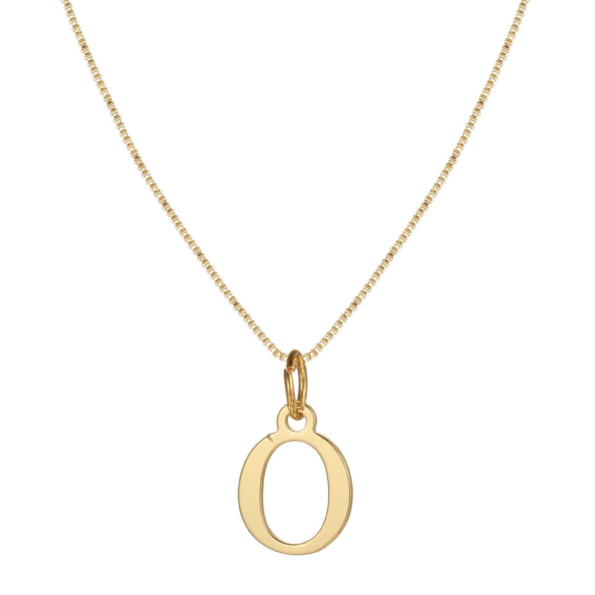 Maliben | 14k Minimal Serif Initial Necklace