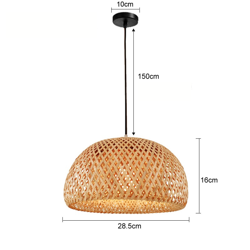 MAliben | Bamboolife Pendant Lamp - Handwoven Bamboo Lampshade For a Warm Interior