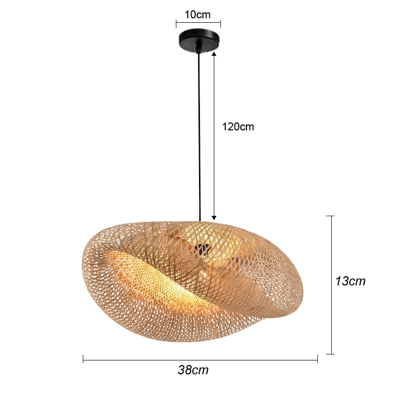 MAliben | Bamboolife Pendant Lamp - Handwoven Bamboo Lampshade For a Warm Interior