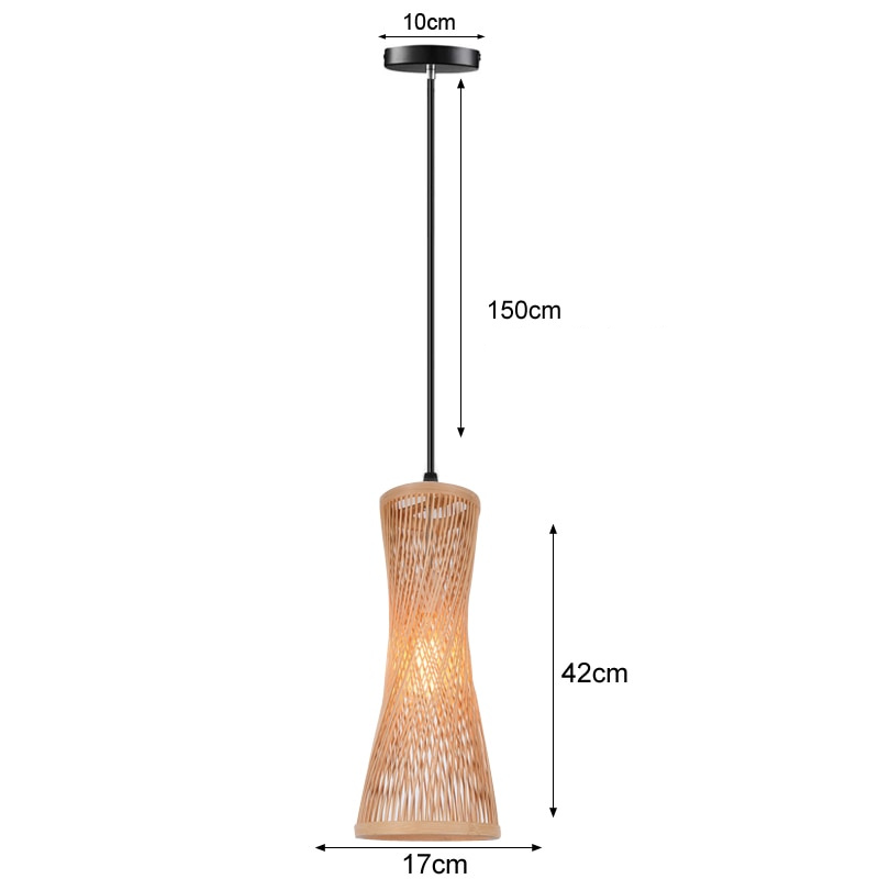 MAliben | Bamboolife Pendant Lamp - Handwoven Bamboo Lampshade For a Warm Interior