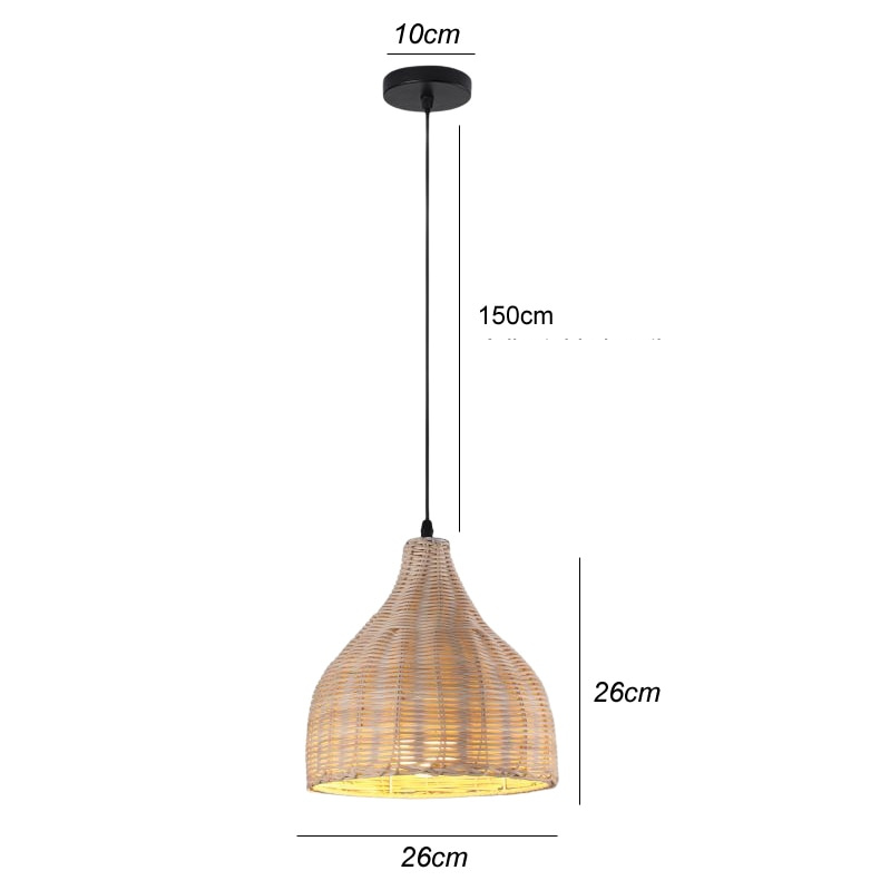 MAliben | Bamboolife Pendant Lamp - Handwoven Bamboo Lampshade For a Warm Interior