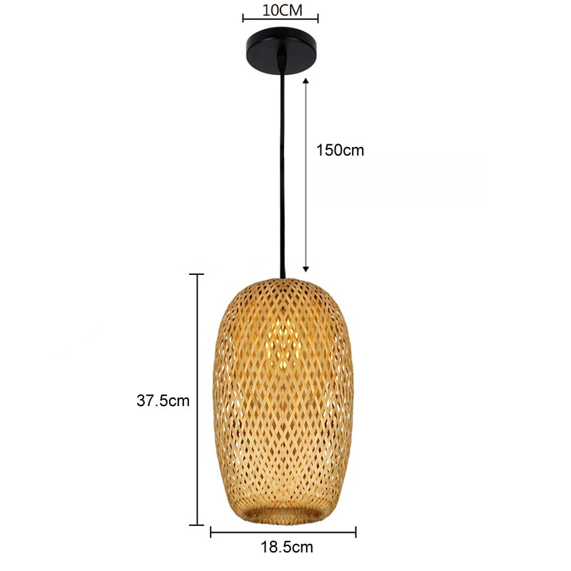 MAliben | Bamboolife Pendant Lamp - Handwoven Bamboo Lampshade For a Warm Interior